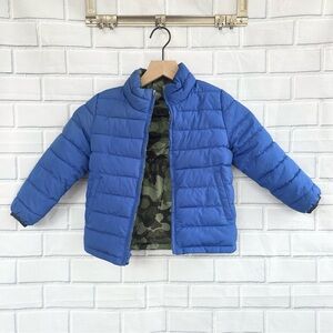 🦕Baby Gap🦖 Reversible Blue/Camo Puffy Coat